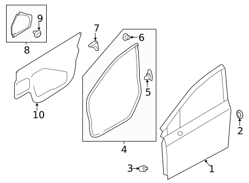 Door & Components for 2021 Subaru WRX #0