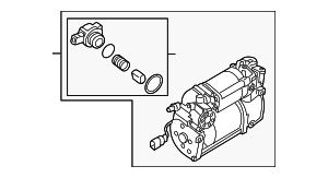 4G0616005D - Electrical: Air Suspension Compressor for Audi Image