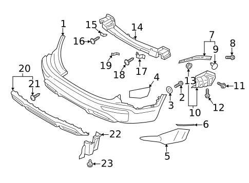 Bumper & Components - Rear for 2022 Kia Telluride #0