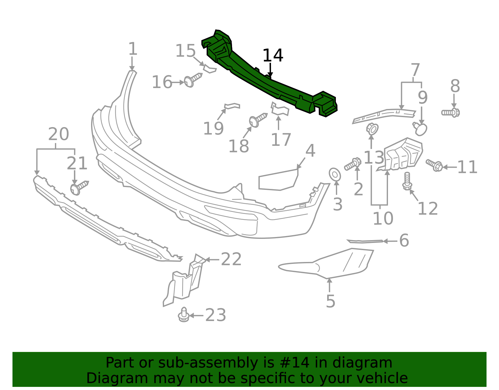 2020-2022 Kia Telluride Impact Bar 86630-S9000 | Kia Parts Direct