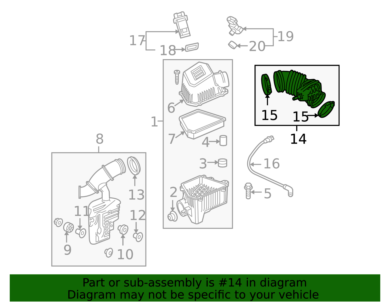 Air Intake Hose - Seamless OEM Engine Airflow 15950817 | AutoNation Parts