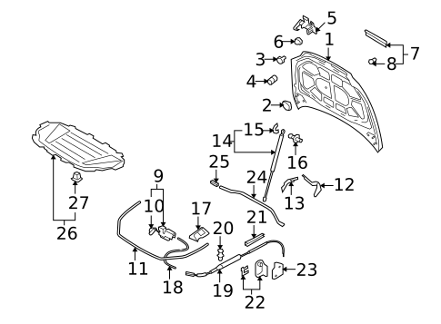 Hood & Components for 2013 Audi Q7 #0