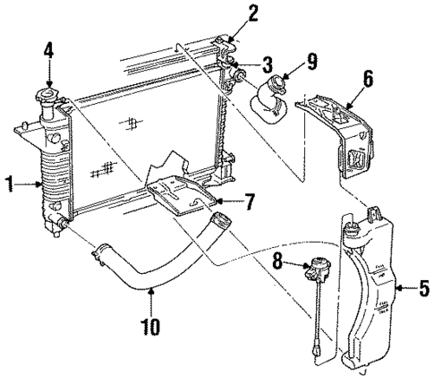 Radiator & Components for 1995 Ford Mustang #0