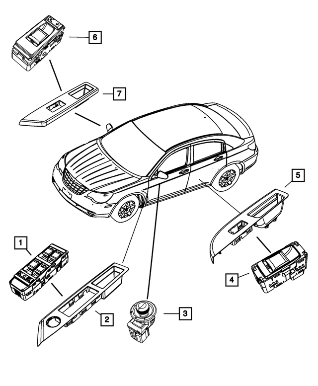 1JX171DVAA - Electrical: Switch Bezel for Mopar Image image