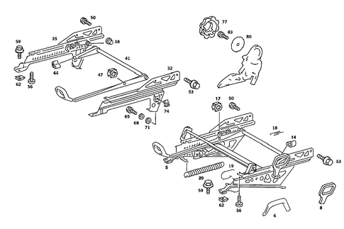 Seat Adjuster for 1986 Mercedes-Benz 190E #0