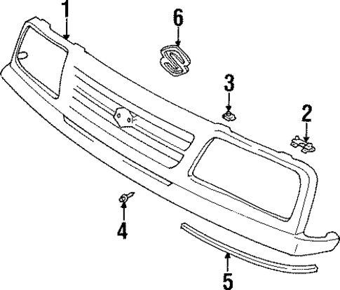 Grille & Components for 1994 Suzuki Sidekick #0