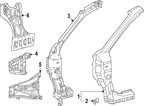 Hinge Pillar for 2025 Toyota Grand Highlander #0