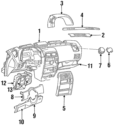 Instrument Panel for 1990 Dodge Daytona #0