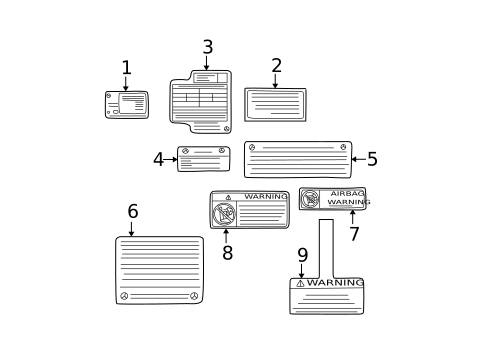 Labels for 2003 Mercedes-Benz ML 500 #0