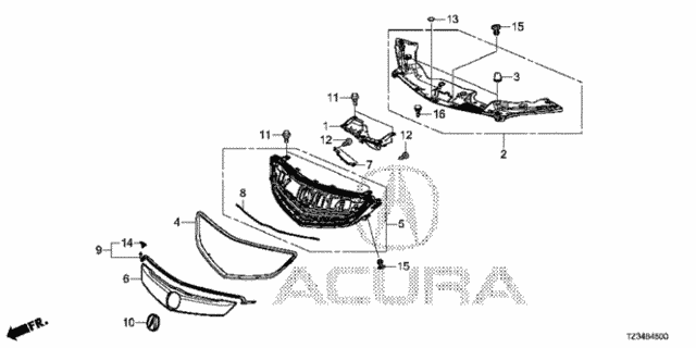 Front Grille (1) for 2015 Acura TLX #0