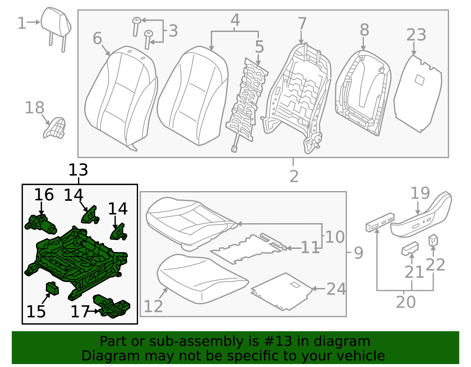 2014-2015 Hyundai Elantra GT Seat Track 88500-A5751-RY | QuirkParts