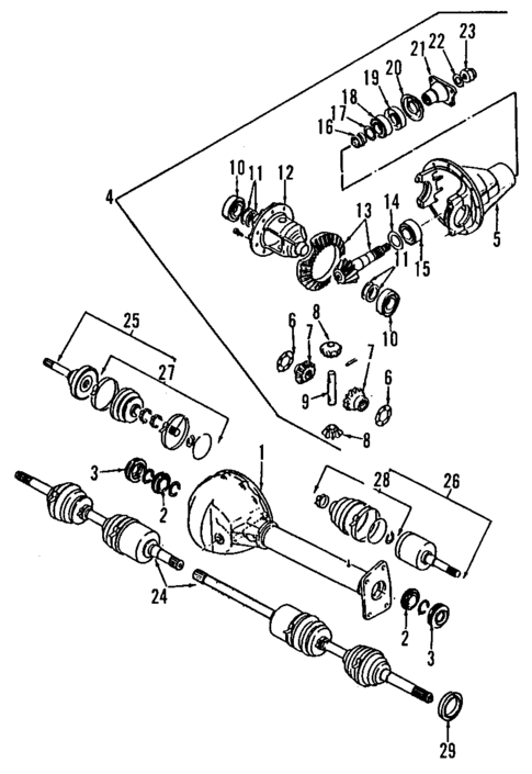 Front Axle & Carrier for 1991 Isuzu Rodeo #1