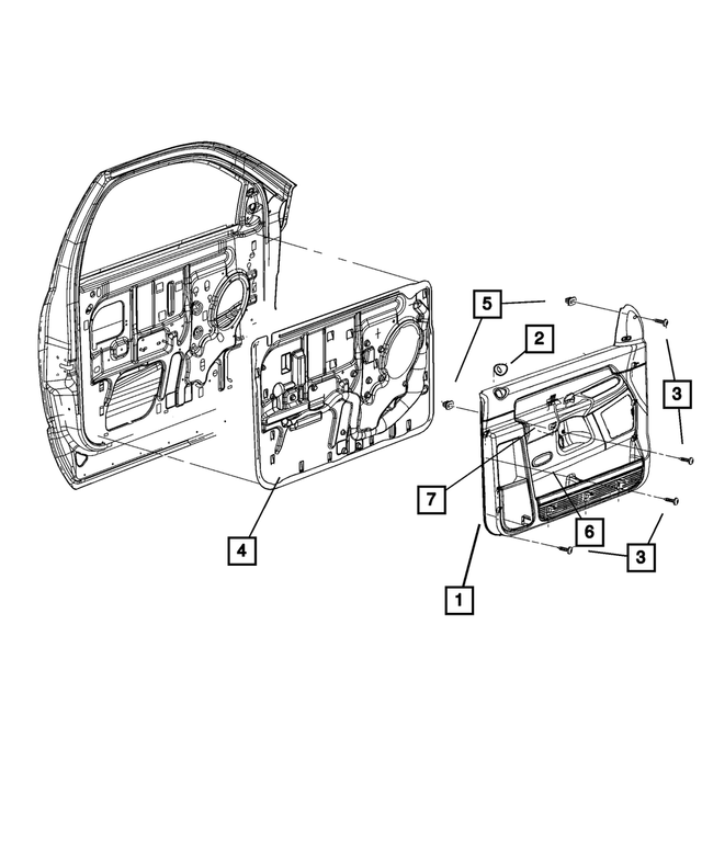 5KT531D5AB - Interior Trim: Front Door Trim Panel, Left for Mopar Image