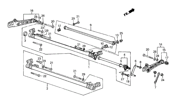 Rear Axle Beam for 1985 Honda Civic #0