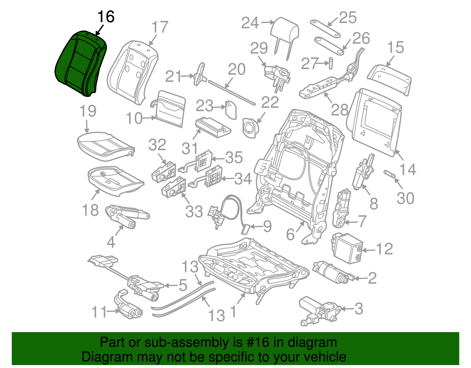Seat Back Cover - BMW (52-10-7-146-144)