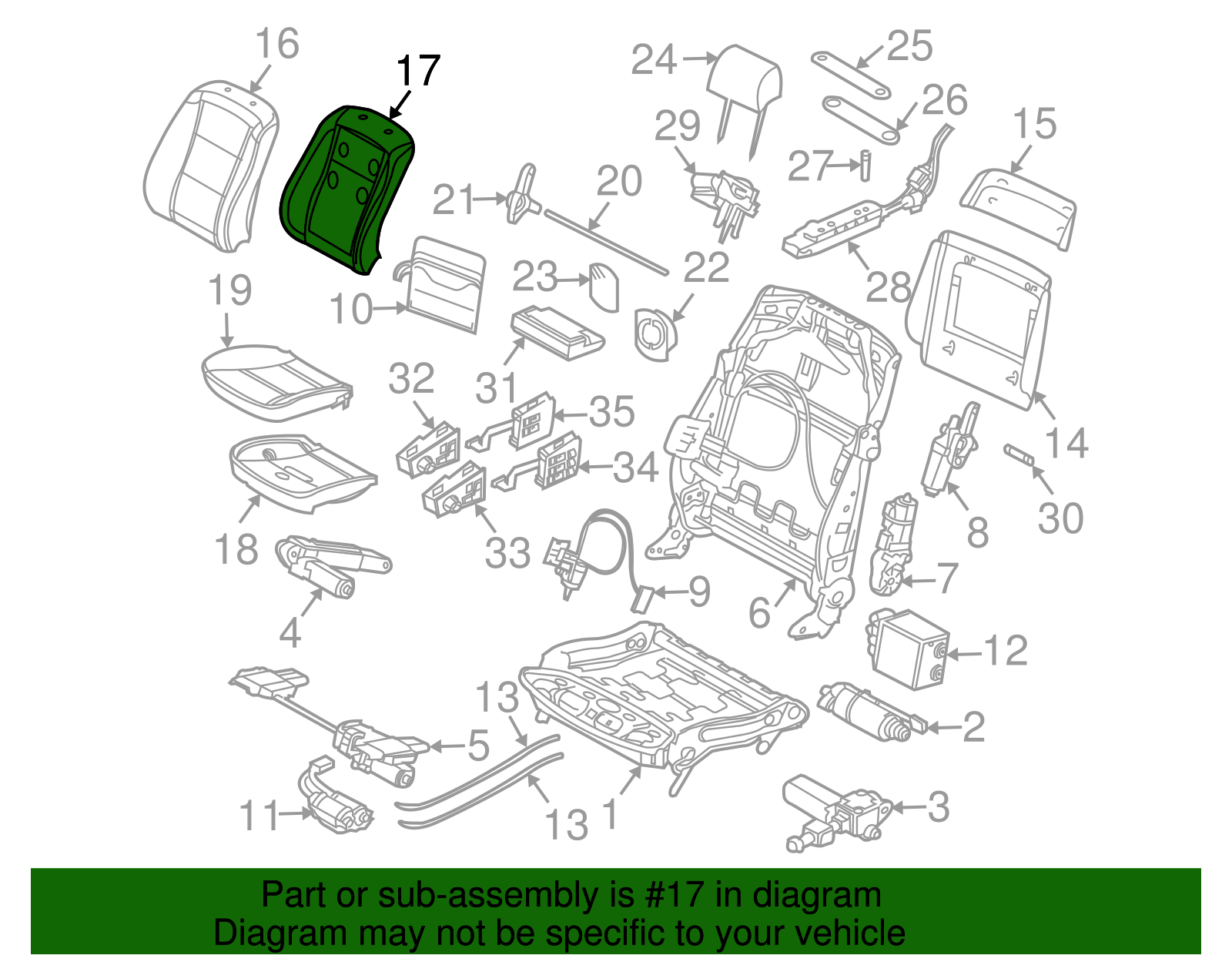 Seat Back Pad - BMW (52-10-7-018-833)