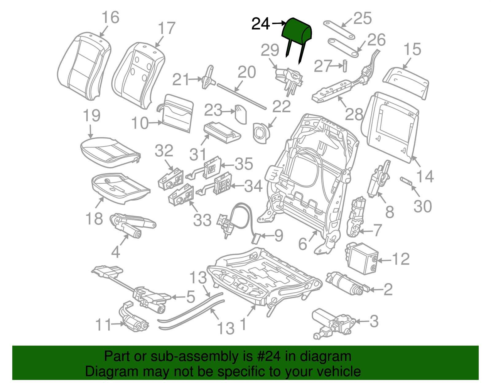 Headrest - BMW (52-10-7-018-701)