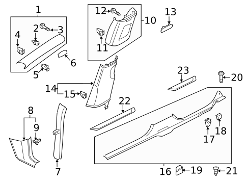 Interior Trim - Pillars for 2022 Volkswagen Passat #0