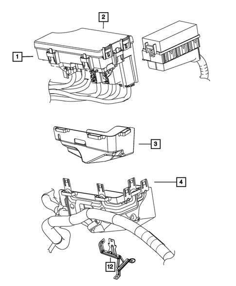 Power Distribution Center, Fuse Block, Junction Block, Relays and Fuses for 2012 Chrysler 200 #0