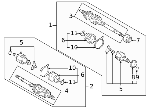 CV Boots & Related Components for 2001 Toyota Prius #0