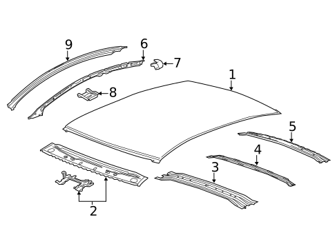 Roof & Components for 2018 Chevrolet Malibu #1