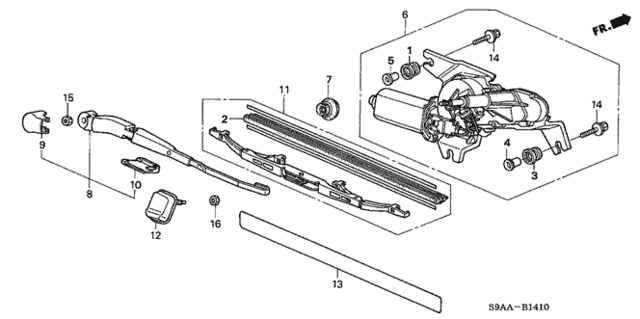 Rear Wiper for 2006 Honda CR-V #0