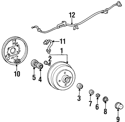 Rear Brakes for 1996 Toyota Paseo #0
