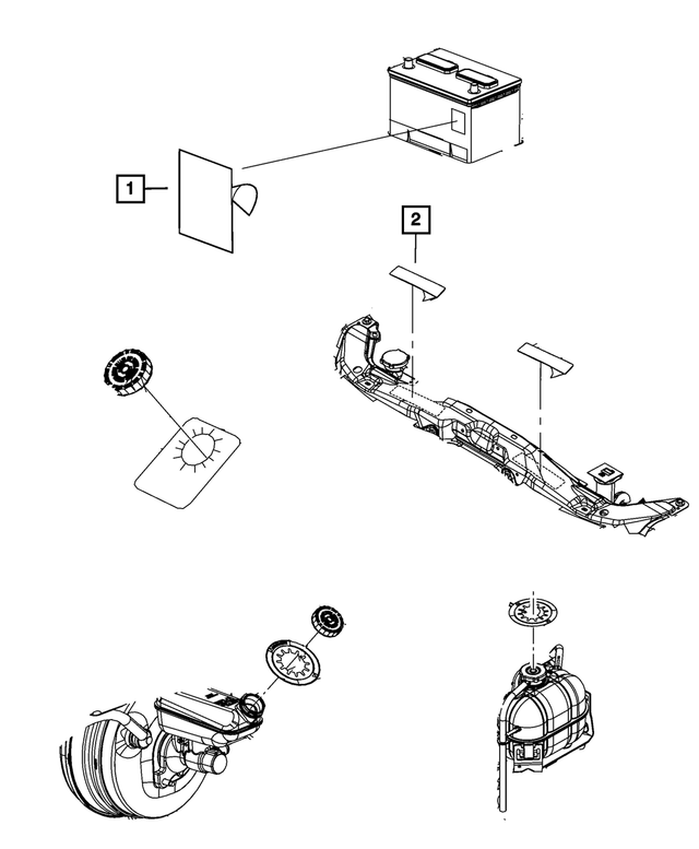 56029697AB - Labels: Battery Warning Label for Mopar Image image