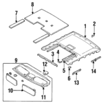 7396260U00 - Body: Headliner Retainer for Infiniti Image