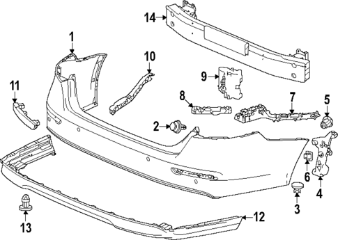 Bumper & Components - Rear for 2023 Honda Accord #0