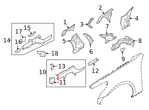Structural Components & Rails for 2016 INFINITI QX50 #0