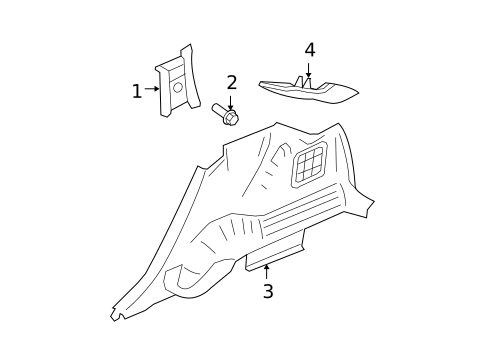 Interior Trim - Quarter Panels for 2007 Ford Edge #1