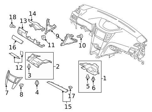 Instrument Panel Components for 2012 Subaru Legacy #0