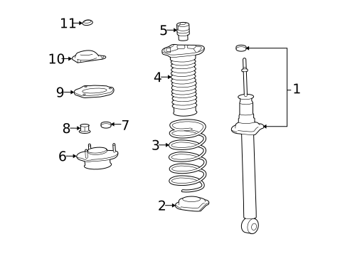 Shocks & Struts for 2012 Lexus LS460 #1