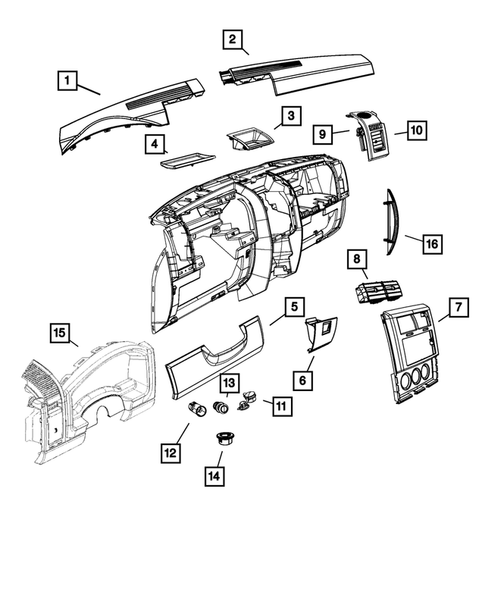 Instrument Panel for 2009 Jeep Liberty #0