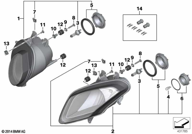 63127720060 - Lights: Headlight Cover -  for BMW-Motorrad Image