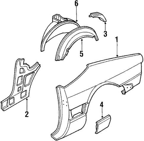 Quarter Panel & Components for 1988 Cadillac Allante #0