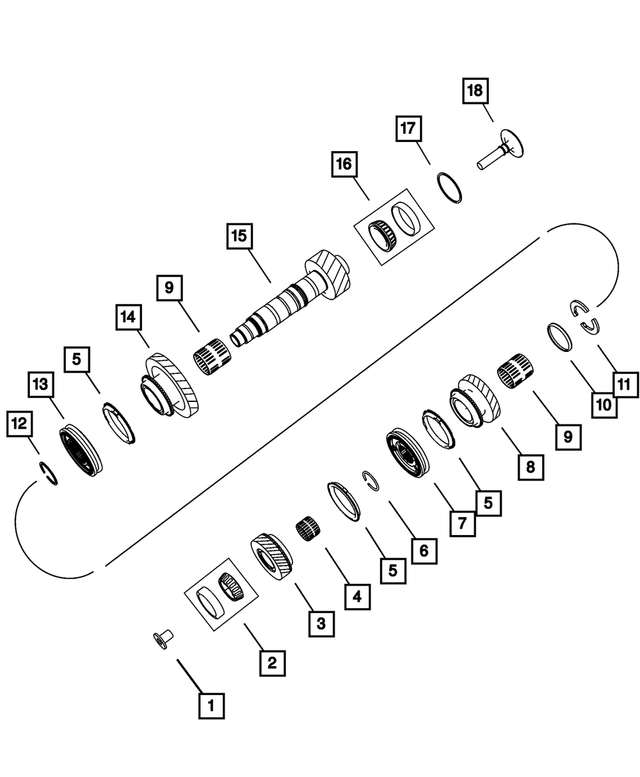 68033365AA - 6 SPEED MANUAL GETRAG DMT6: Bearing for Mopar Image