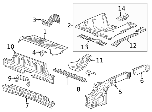 Rear Floor & Rails for 2018 Chevrolet Spark #0