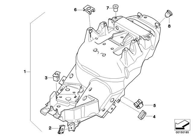 52537691463 - : Rear Carrier Part         for BMW-Motorrad Image