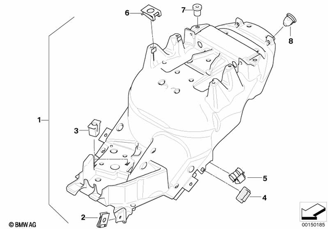 52537691463 - Seats and Seat Bench: Rear Carrier Part -  for BMW-Motorrad Image