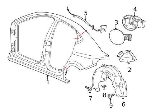 Quarter Panel & Components for 2016 Dodge Dart #0