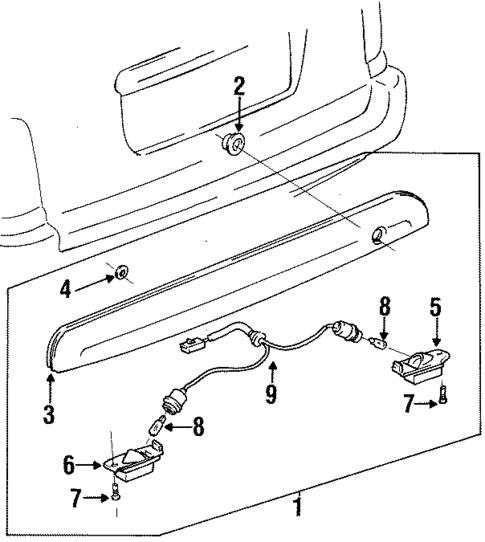 License Lamps for 1993 Toyota Corolla #0