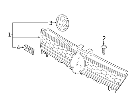 Grille & Components for 2017 Volkswagen GTI #0
