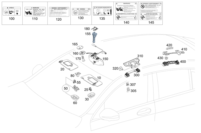 8175901 - Trim and Lining: Information Label for Mercedes-Benz Image image