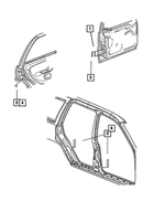 55136932AA - Labels All Vehicle Locations: Child Protection Lock Label, Right for Mopar Image