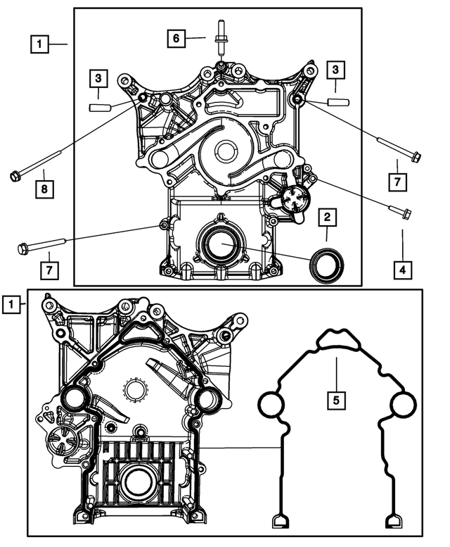 « 68444866AA – 5.7L Gas; Engine : Carter De Distribution Couvercle pour Mopar Image »