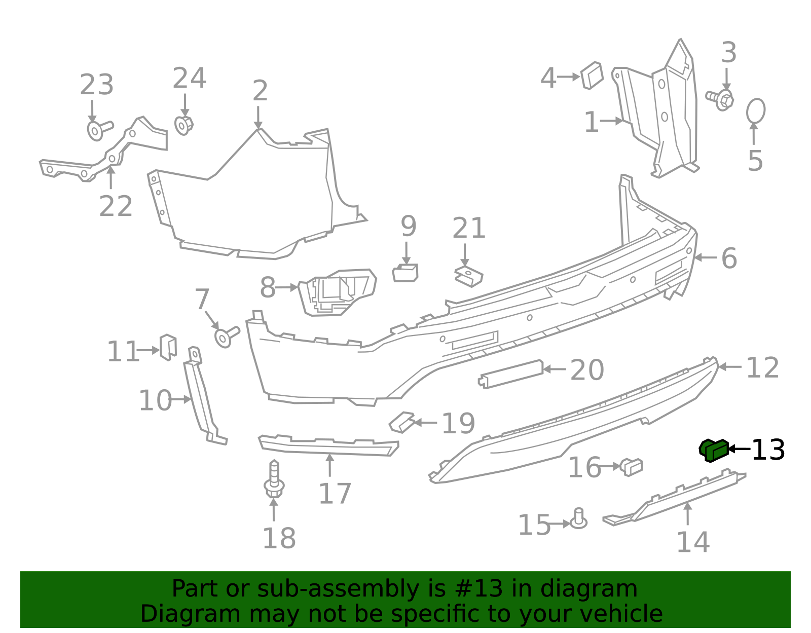 2012-2026 GM Bumper Cover Nut 11612236 GM | GMPartsDirect.com
