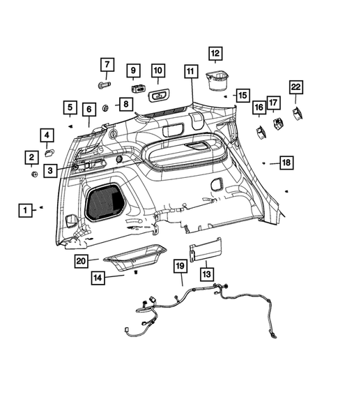 Panels - Moldings - Scuff Plates, Pillar, Cowl, 1/4 Panel Trim and Cargo Covers for 2023 Jeep Grand Cherokee L #0