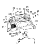 68305608AA - Interior Trim: Attaching Clip for Chrysler: Voyager | Jeep: Cherokee, Gladiator, Grand Cherokee, Grand Cherokee L, Grand Wagoneer, Wagoneer, Wrangler Image